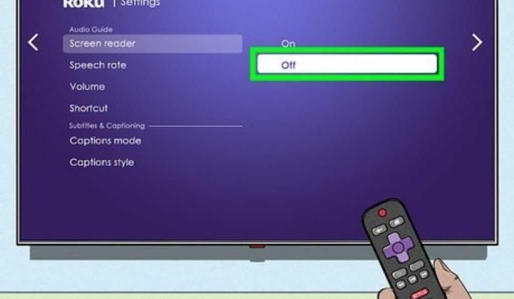 Turn Off Screen Reader on Roku